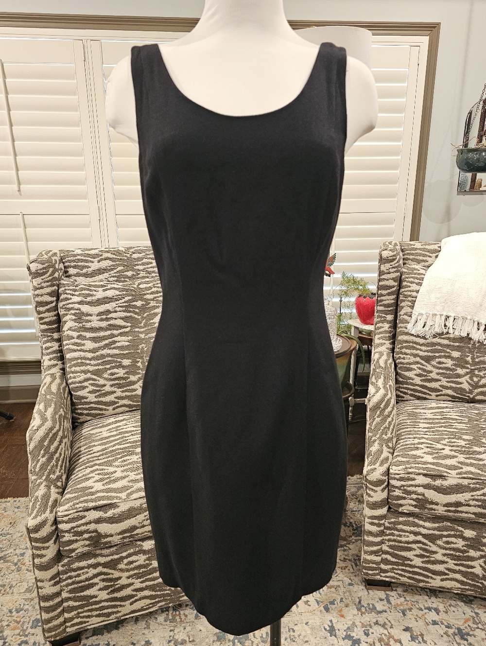 The Limited Black Sheath Dress Wool Blend Size 8